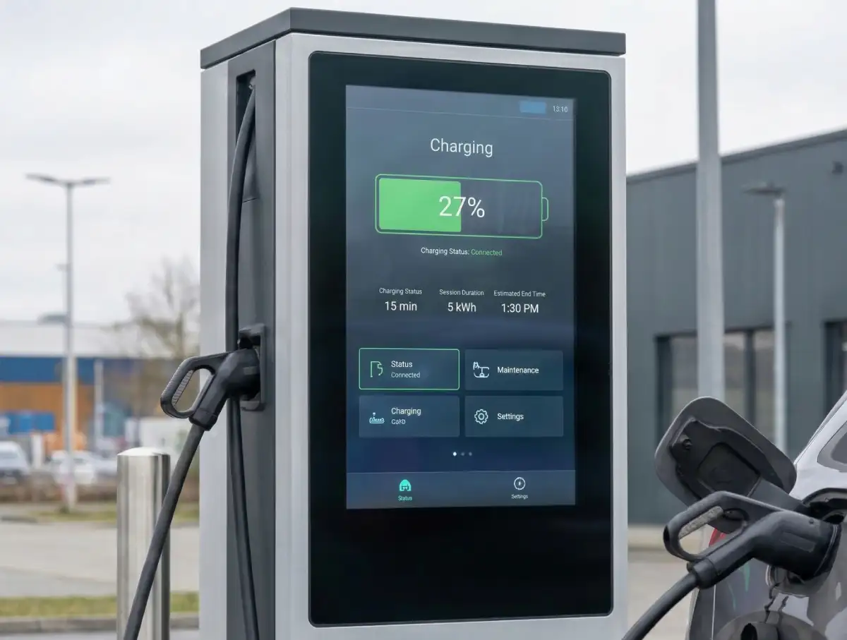 E-Charging Ladesäule mit hochwertigem HMI-Display